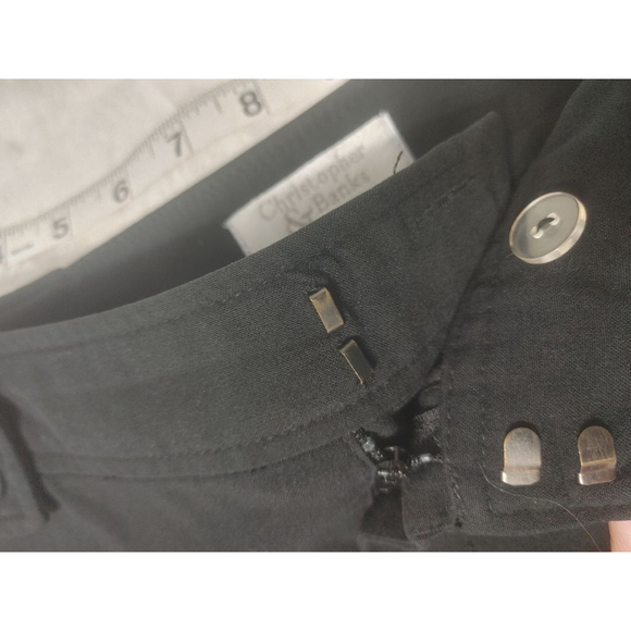 Women's Christopher & Banks Black Petite Bootcut Trousers Size 8P - Picture 7 of 11